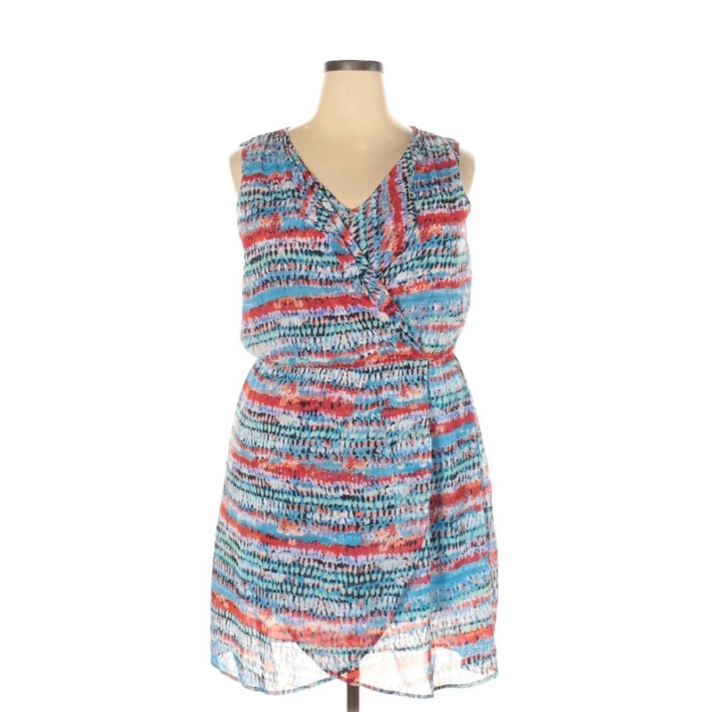 Le Lis Colorful Mini Summer Dress Size XL